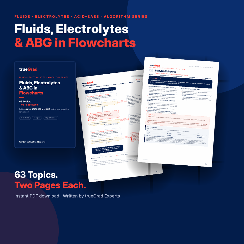 Fluids, Electrolytes & ABG Quick Reference Guide in Flowcharts